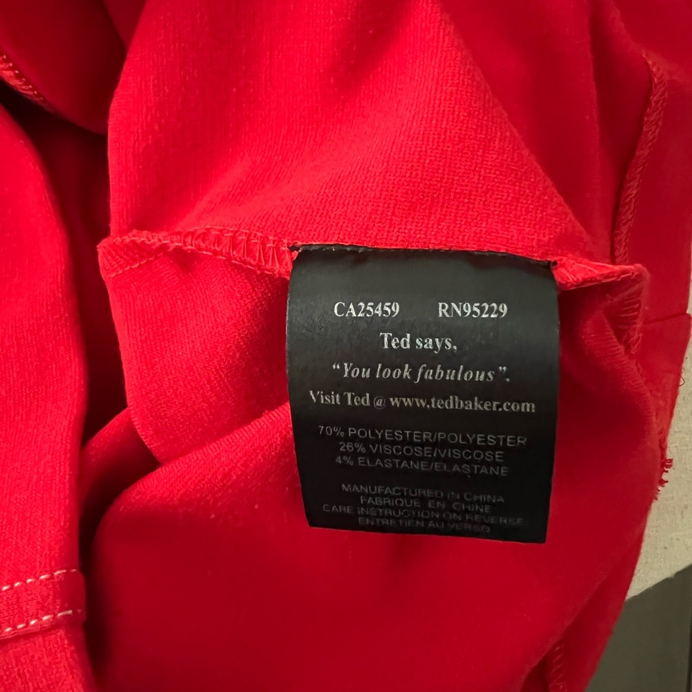 Ted Baker Red Sheath Tank Mini Dress - Picture 5 of 5